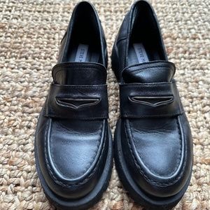 Steve Madden Lawrence Black Leather Loafers - Size 7.5
